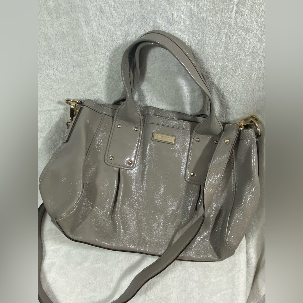 Kate Spade New York Tote/Handbag - Gray/Tan - Patent Leather